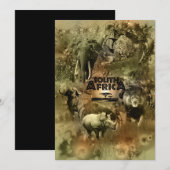 Grote Vijf van Zuid-Afrika Feestdagenkaart (Voorkant / Achterkant)