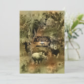 Grote Vijf van Zuid-Afrika Feestdagenkaart (Staand voorkant)