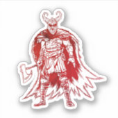 Grote Viking-krijger  Sticker (Voorkant)