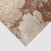 Grote Vintage Geïnspireerde Elegante Witte Rozen & Tissuepapier (Detail)