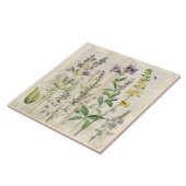 Grote Vintage Waterverf Natuurlijke Wilde Bloem Tegeltje (Zijkant)