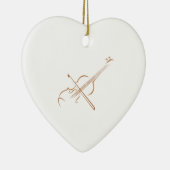 GROTE VIOLIN KERAMISCH ORNAMENT (Rechts)