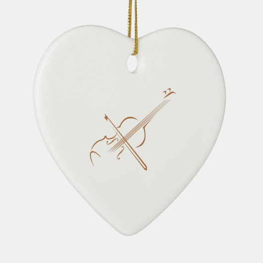 GROTE VIOLIN KERAMISCH ORNAMENT (Rechts)