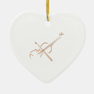 GROTE VIOLIN KERAMISCH ORNAMENT