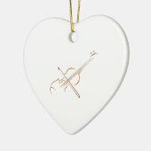 GROTE VIOLIN KERAMISCH ORNAMENT (Links)