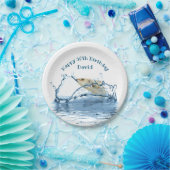 Grote vis 50e verjaardagsfeestje papieren bordje (Feest)