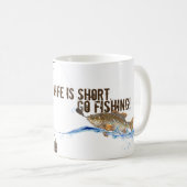 grote vis aan de haak koffiemok (Voorkant rechts)