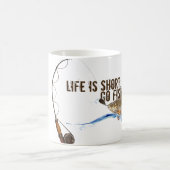 grote vis aan de haak koffiemok (Center)