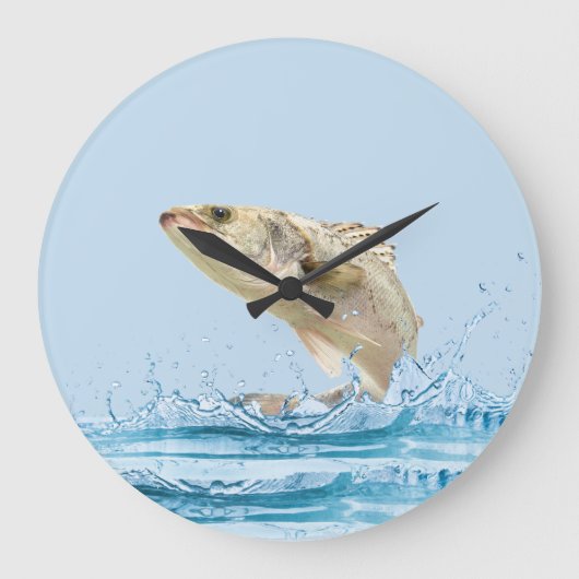 grote vis die uit het water springt grote klok (Voorkant)