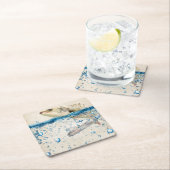 Grote vis die uit het water springt kartonnen onderzetters (Insitu)