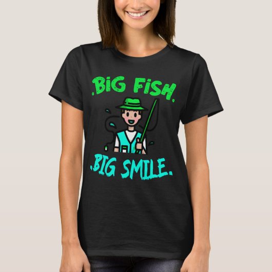 GROTE VIS GROTE GLIMLACH T-SHIRT (Voorkant)