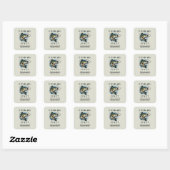 grote vis het aas vanishAlly 60e verjaardag Vierkante Sticker (Vel)