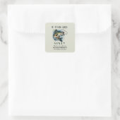 grote vis het aas vanishAlly 60e verjaardag Vierkante Sticker (Tas)