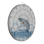 Grote vis in blauw water dartbord (Voorkant Links)