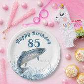Grote vis in water 85th Birthday Party Paper Bord (Feest)