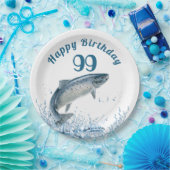 Grote vis in water 99e verjaardag Bord papier (Feest)