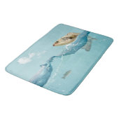 Grote vis in water badmat (Gekanteld)