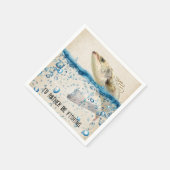 Grote vis in water met viscitaat servet (Hoek)