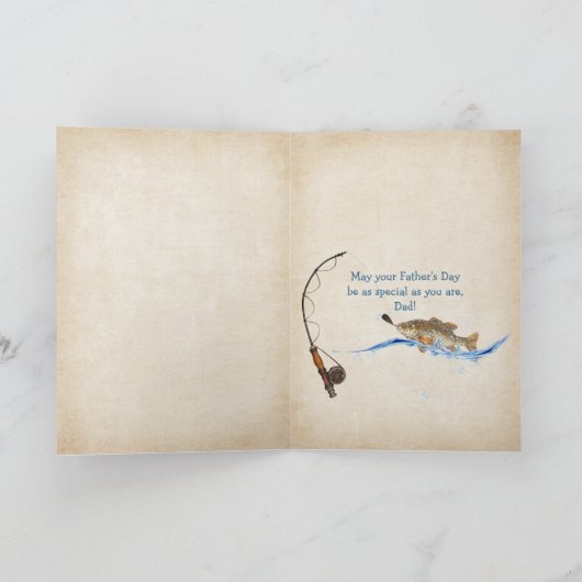 Grote Vis in water Vaderdag Kaart (Binnen)