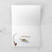 Grote vis in water voor Vaderdag Kaart (Binnen)