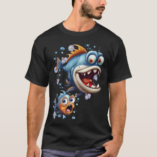 Grote vis, kleine vis, pech voor een van beiden t-shirt