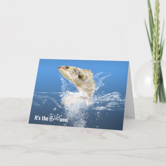 Grote vis mijlpaal verjaardag kaart (Voorkant)