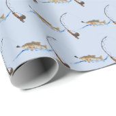 grote vis op de lijn cadeaupapier (Rol Hoek)