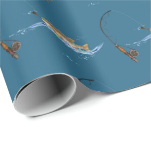 grote vis op de vispaal cadeaupapier