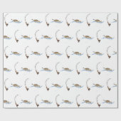 Grote Vis op Gevist Pool Cadeaupapier (Vlak)