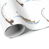 Grote Vis op Gevist Pool Cadeaupapier (Rol Hoek)