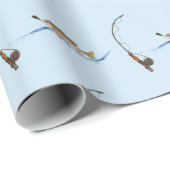 Grote vis op haak cadeaupapier (Rol Hoek)