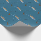 grote vis op vishengel cadeaupapier (Hoek)