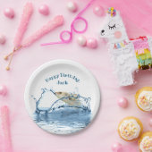 Grote vis verjaardagsfeest papieren bordje (Feest)