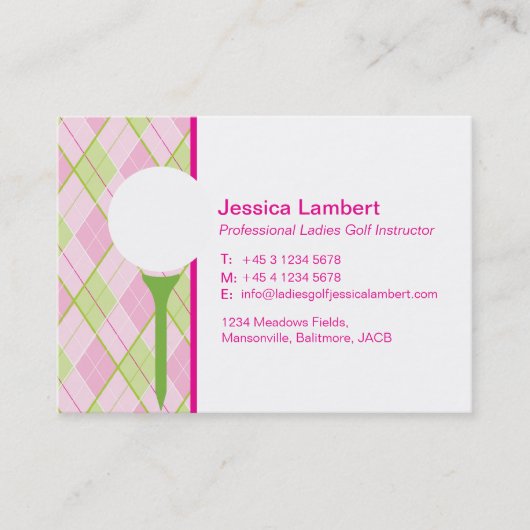 Grote visitekaartjes voor golfgolfopleiders (Voorkant)