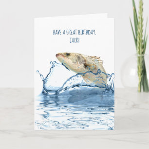 grote vissenverjaardag voor visser kaart