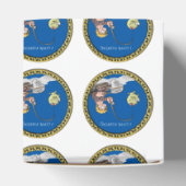 Grote visser die op het ijs vist bedankdoosjes (Bovenkant)