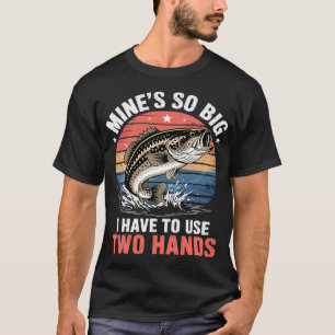 Grote Visserij-Mijnen Gebruiken Twee Handen Baars T-shirt