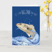 grote vlag springen uit water kaart (Gele Bloem)