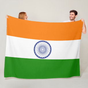 Grote vlag van India Ashoka Chakra Fleece Deken