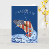 Grote vlagvis voor verjaardag kaart (Gele Bloem)