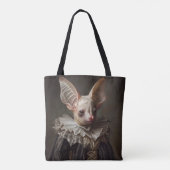 Grote Vleermuis in Barokke Kleding Tote Bag (Achterkant)