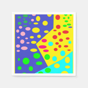 Grote vlekken in vele kleuren feest juichen servet