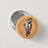 grote vlekspecht ronde button 3,2 cm (Voorkant /achterkant)