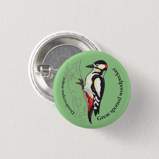 grote vlekspecht ronde button 3,2 cm (Voorkant /achterkant)