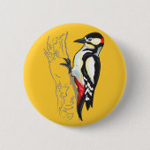 grote vlekspecht ronde button 5,7 cm (Voorkant)