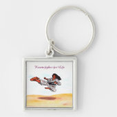 grote vliegende karaatschop sleutelhanger (Voorkant)