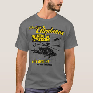 Grote vliegtuigen AH64 APACHE T-shirt