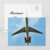 Grote vliegtuigen vertrekken briefkaart (Voorkant / Achterkant)