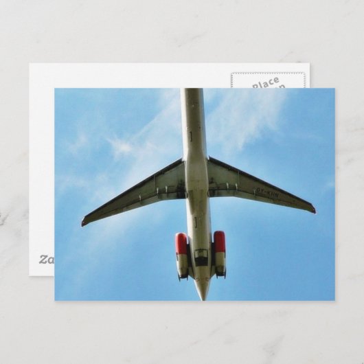 Grote vliegtuigen vertrekken briefkaart (Voorkant / Achterkant)