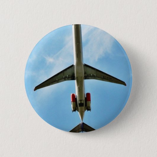 Grote vliegtuigen vertrekken ronde button 5,7 cm (Voorkant)